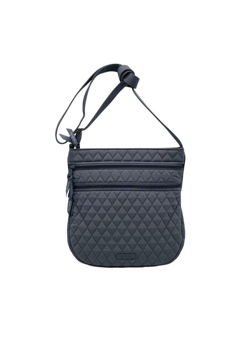Vera Bradley Grey Cotton Quilted Diamond Crossbody Bag